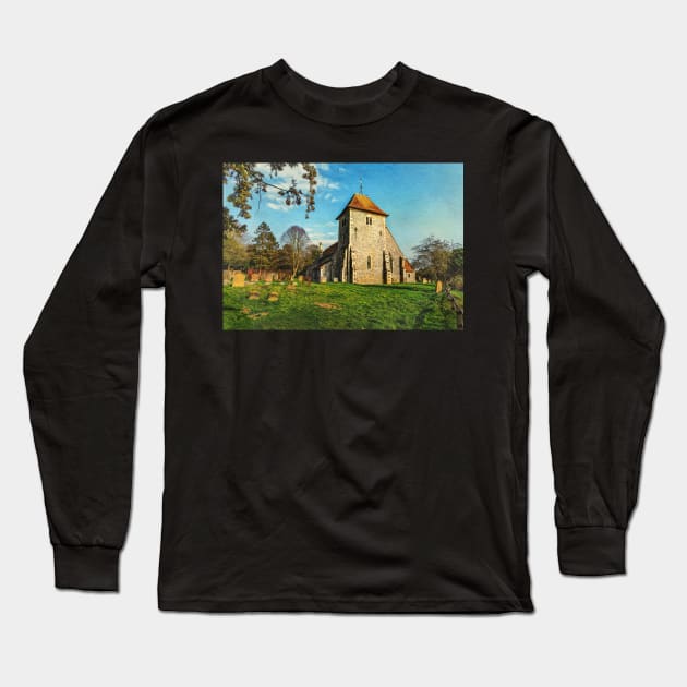 The Church at Aldworth in Berkshire Long Sleeve T-Shirt by IanWL